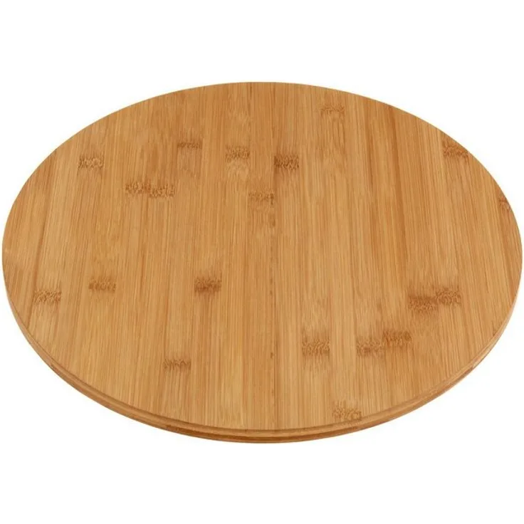 Excellent Houseware Schneidbrett, Bambus rund, Durchmesser 35 cm