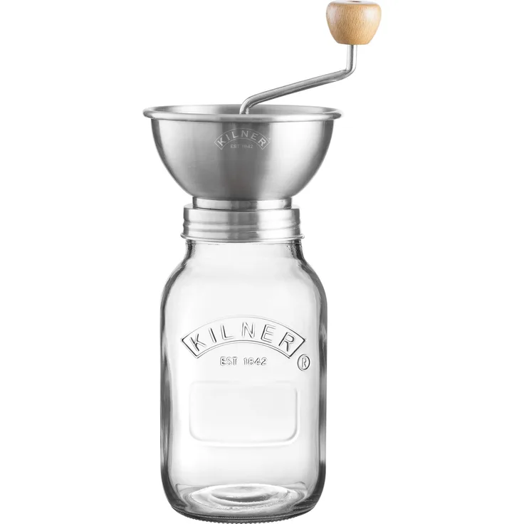 KILNER Create & Make Passiermühle - manuelle Edelstahlmühle zum Passieren von Obst und Gemüse - inklusive Vorratsglas, 1 Liter