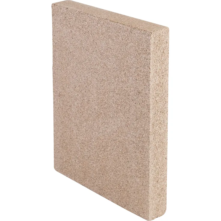 KaminoFlam Vermiculite Platte - Schamottstein Backofen - Schamotteplatten für Ofen - Schamottestein Kaminofen - Schamotte Ersatz 250 x 124 x 30 mm