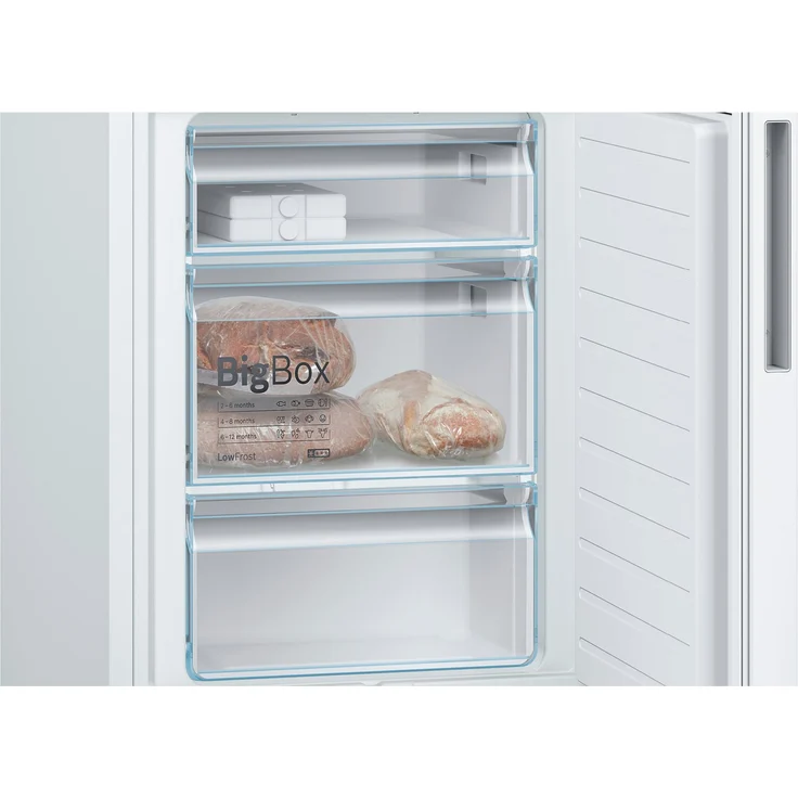 Bosch KGE36AWCA Kühl-Gefrierkombination, freistehend, weiß, 0-Grad-Zone, Schnellkühlen und -gefrieren, LED, BigBox-Gefriergutschublade, Breite 60 cm – Bild 5