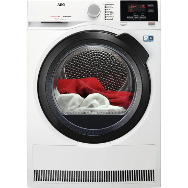 AEG T9DB67689, Kondenstrockner, A+++, Fassungsvermögen 8 kg, Standgerät, Breite 59,6 cm, Startzeitvorwahl, Restlaufzeitanzeige