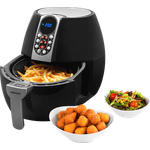 MEDION MD 17320 Heißluftfritteuse, ohne Fett, 1500 Watt, 2,8 Liter Fassungsvermögen, schwarz