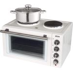 Silva-Homeline KK 2900 Kleinküche mit Umluft und Grillfunktion, großer 30 L Garraum, 3 Einschubebenen, inklusive Grillrost, Pizzablech und Drehspieß, 3300, Weiß