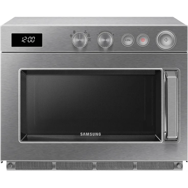 Samsung Mikrowelle MJ2691, Standgerät, 26 Liter Garraum, 1850 Watt, silber, Edelstahl, Keramik