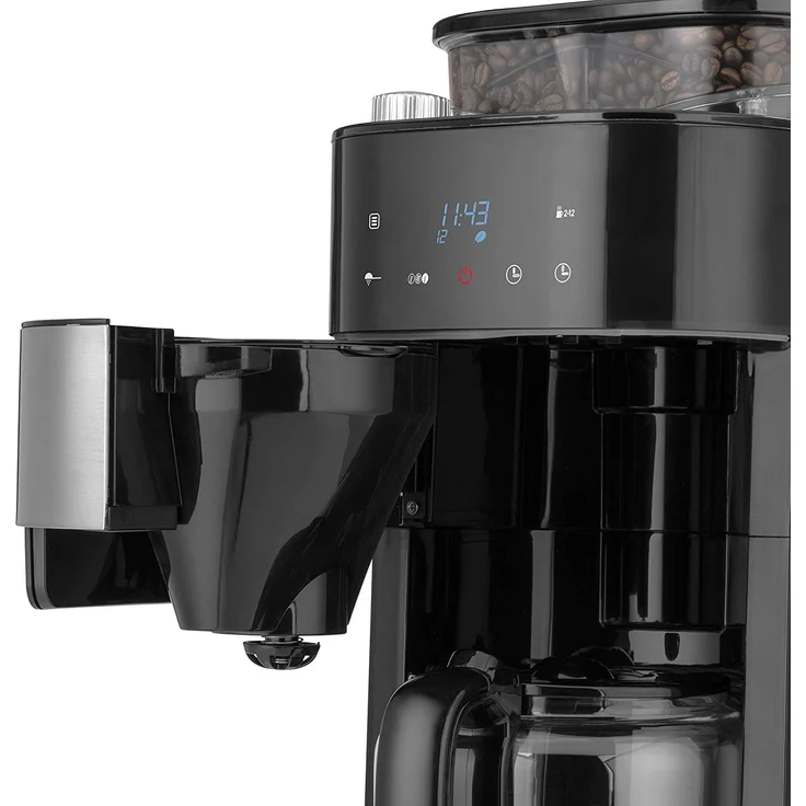 Gastroback 42711 Kaffeemaschine Grind & Brew Pro, Filterkaffeemaschine, integriertes Kegelmahlwerk mit 8 Mahlstufen, Soft-Touch LCD-Display, plastic – Bild 3