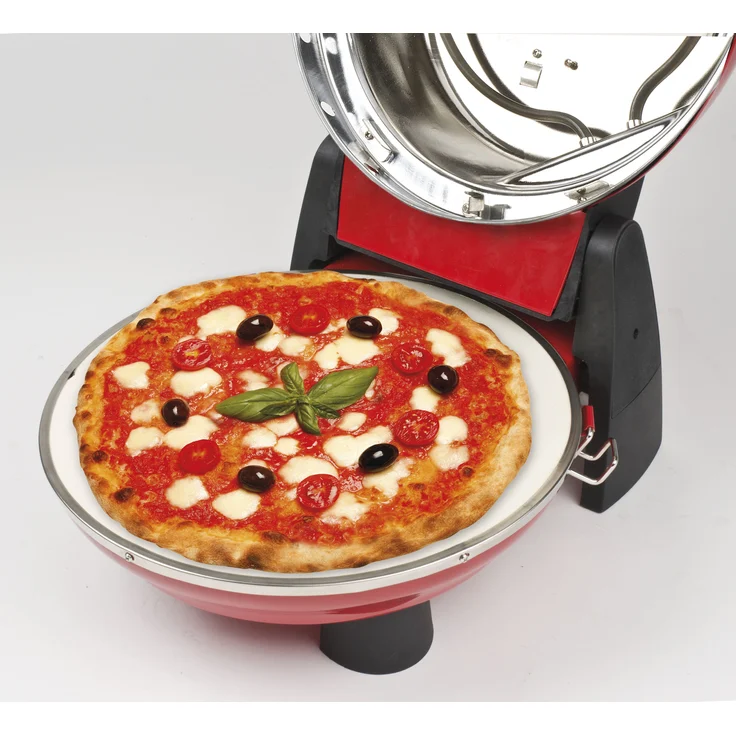 G3 Ferrari Delizia Napoletana Pizzaofen, 1200W, mit zusätzlichem Pizzastein, rot – Bild 10