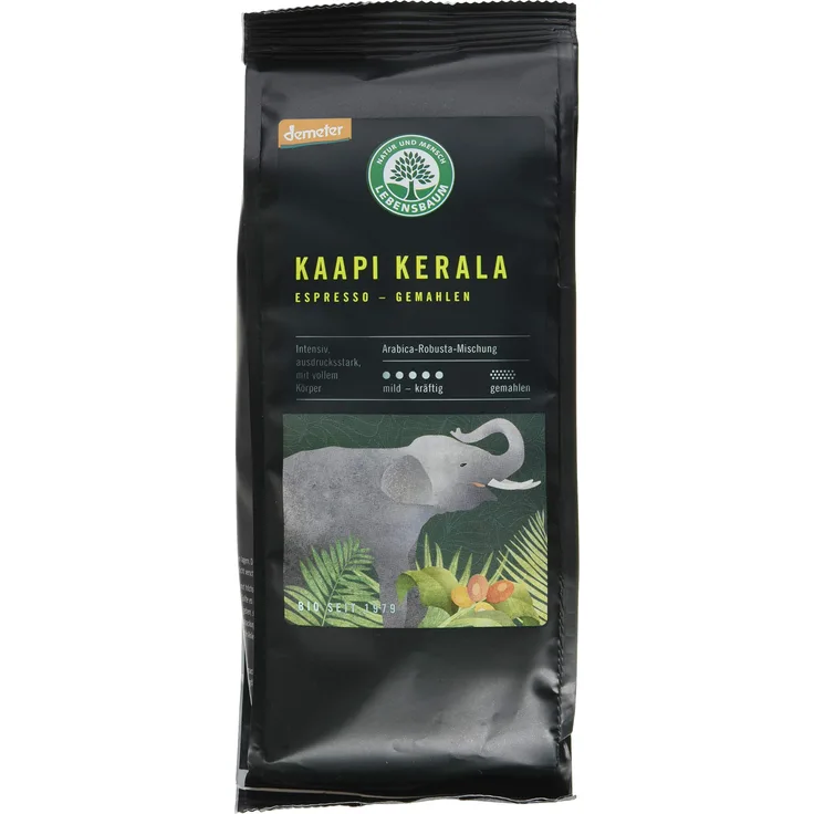 Lebensbaum Espresso Kaapi Kerala, gemahlen, demeter, 250 g