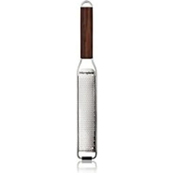 Microplane Zester Reibe Fein Walnussholz Edelstahl aus der aus der Master Serie für Zitrusfrüchte, Hartkäse, Ingwer, Schokolade, Muskatnuss und Trüffel