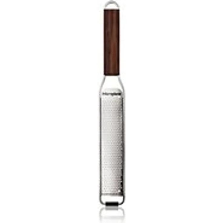 Microplane Zester Reibe Fein Walnussholz Edelstahl aus der aus der Master Serie für Zitrusfrüchte, Hartkäse, Ingwer, Schokolade, Muskatnuss und Trüffel