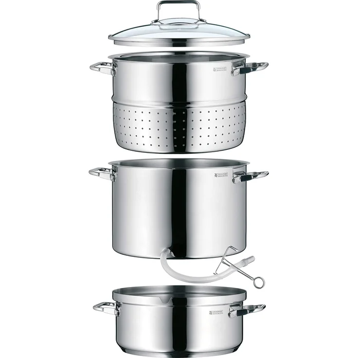 WMF Dampfentsafter Induktion 7,0l, Entsafter mit Glasdeckel 25 cm, Cromargan Edelstahl poliert – Bild 2