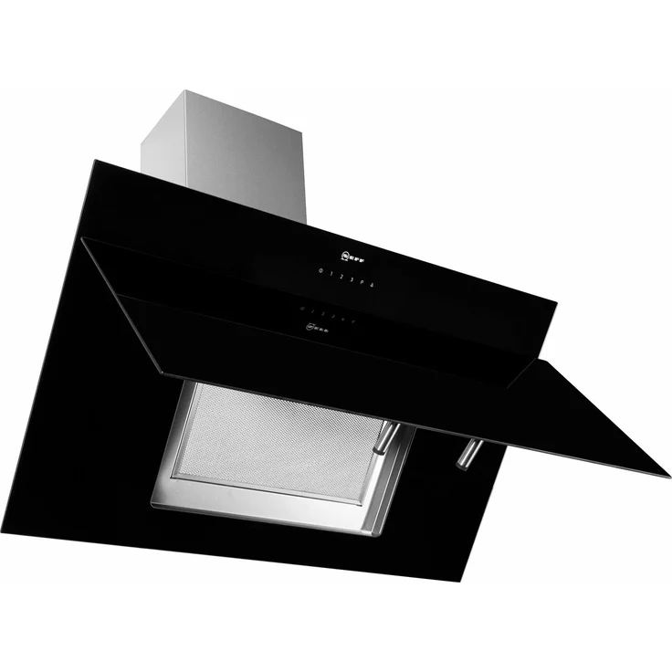 Neff N 50 DIHM951SMK (D95IHM1S0), Motorhaube, Kamin abgewinkelt, Breite: 89 cm, Tiefe: 49.9 cm, Abzug & Umluft, mit internem Motor, Klarglas schwarz bedruckt – Bild 3