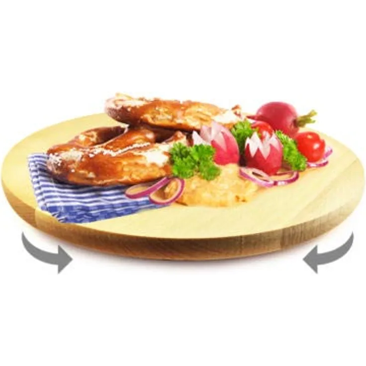 Drehteller Pizzateller Vesperteller Drehbrett Käseteller Servierplatte 30cm