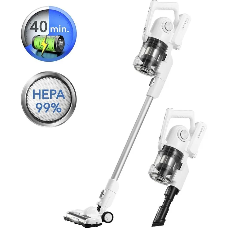 Trotec VC 150 E Handstaubsauger, 40 min Akkubetrieb, kabellos, weiß