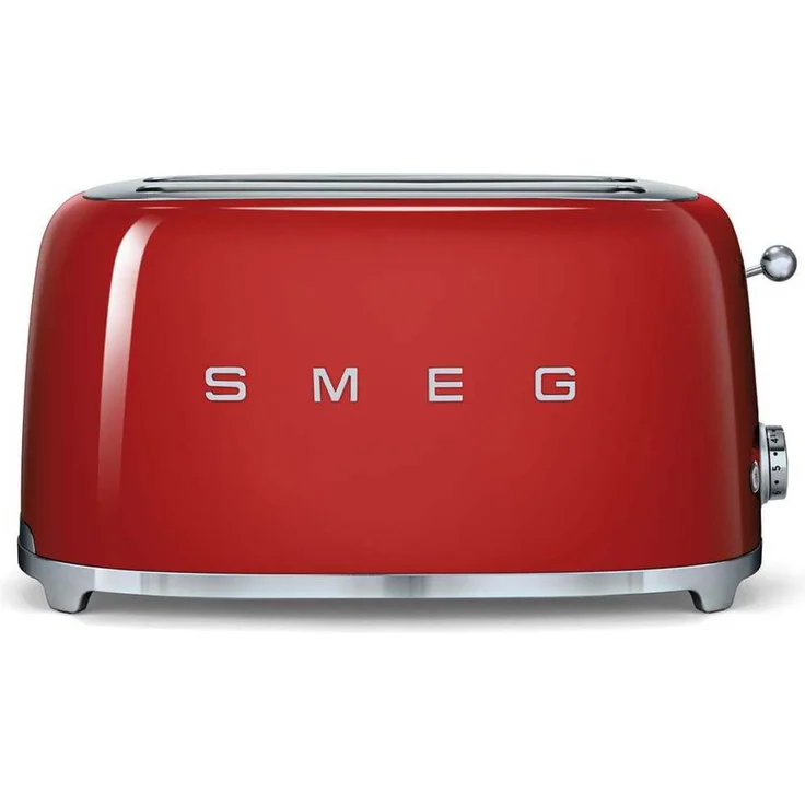 Smeg TSF02RDEU 4-Scheiben-Toaster, 1500W, 6 Bräunungsstufen, rot