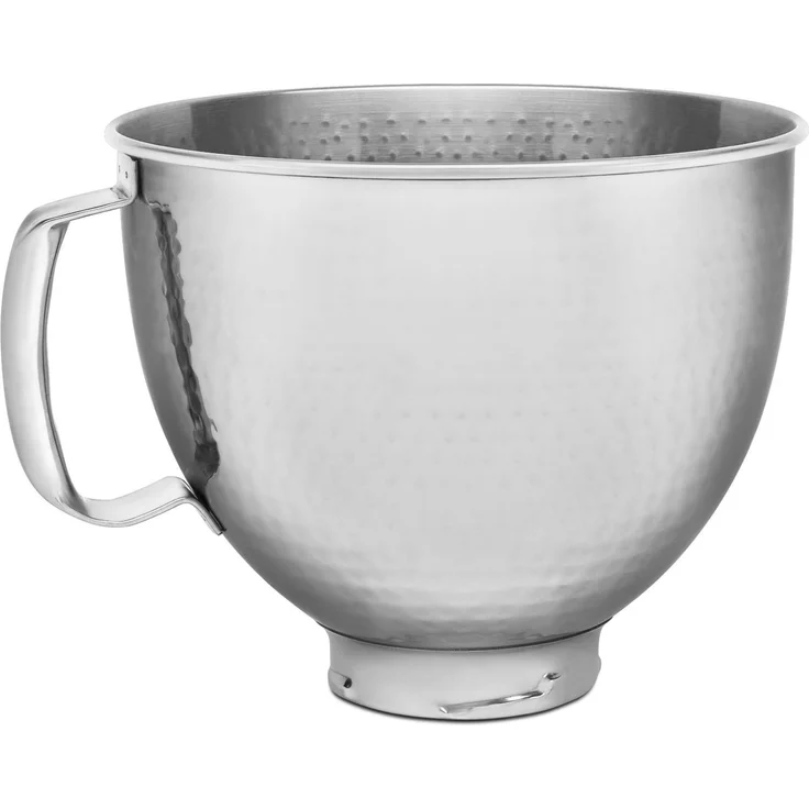 KitchenAid 5KSM5SSBHM Edelstahlschüssel gehämmert 4,8 L, für alle KitchenAid 4,3- und 4,8-L-Küchenmaschinen mit kippbarem Motorkopf, edelstahl – Bild 1