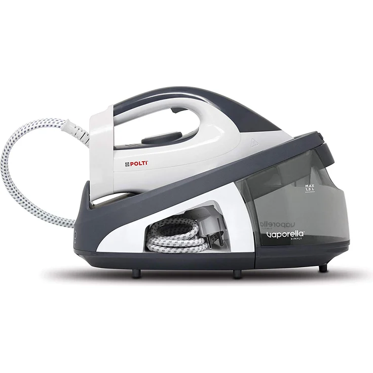 Polti PLEU0238 Vaporella Simply 10.10 Dampfbügeleisen, 2200, Keramik, 1.5 liters, weiß-grau – Bild 1