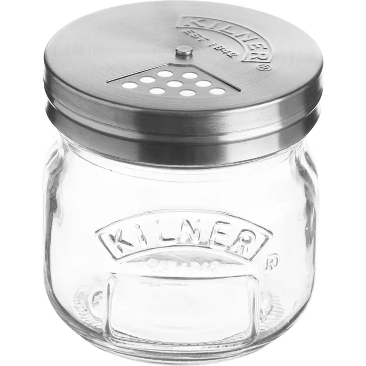Kilner Gläschen mit Drehverschluss Streuer, Glas, Transparent, 0.25L