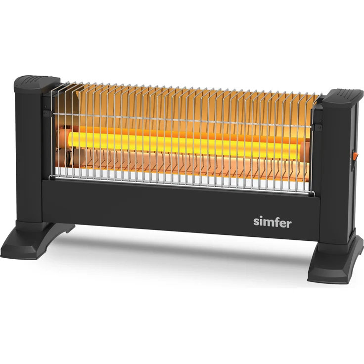 ICQN Infrarot Standheizstrahler | Für Räume bis 16m² | 900 W | IP20 | Elektroheizung | 1,5 Meter Kabelzuleitung | Heater für Büro oder Haus | Infrarotheizer| IQ.0900.APW, Heizstrahler