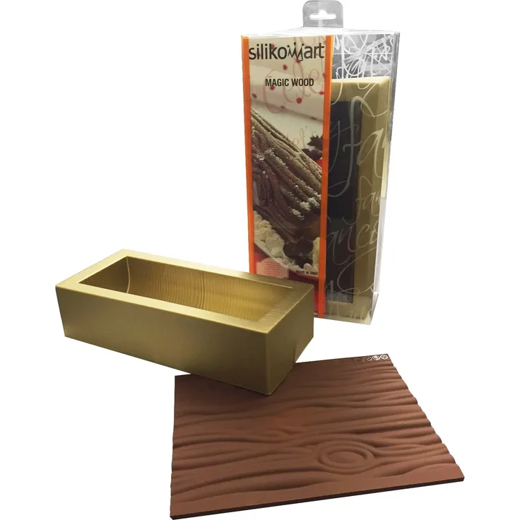 Silikomart 25.057.99.0063 KIT MAGIC WOOD - KIT SILICONE MOULD BUCHE + SILICONE BAKIN SHEET TEX07
