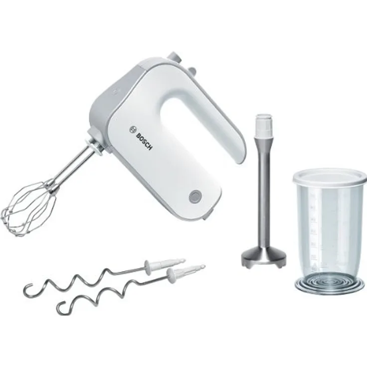 Bosch MFQ4070 Handrührer 500 Watt, Turbostufe, Edelstahl-Mixfuß, weiß, silber