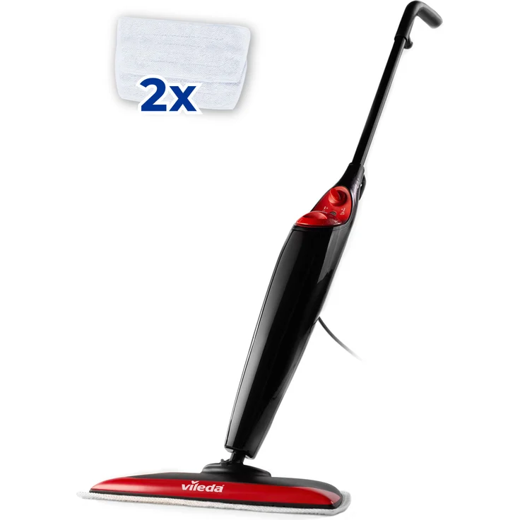 Vileda Steam XXL Dampfreiniger, 1550 Watt, hygienische Reinigung, extra große Bodenplatte, rot – Bild 2