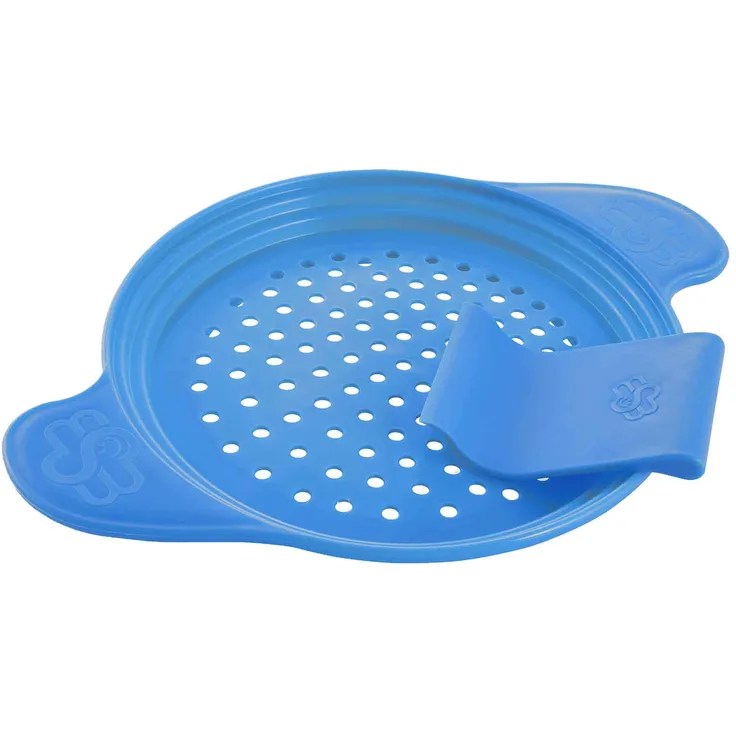 Spätzlewunder die Alternative für Spätzlehobel, Spätzlepresse und Spätzlebrett. Mit Patentschaber in Blau