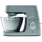 Kenwood Chef Elite KVC5320S Küchenmaschine, 4,6 l Edelstahl Rührschüssel, Interlock-Sicherheitssystem, Metallgehäuse, 1200 Watt, inkl. 3-Teiligem Patisserie-Set und Glas-Mixaufsatz, silber | Serie: Chef Elite