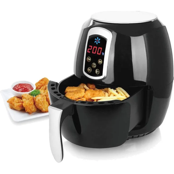 EPIQ 80000530 Air-Fryer Heißluft-Fritteuse, Digitales Display 3,6 Liter, 1400 W, schwarz – Bild 1