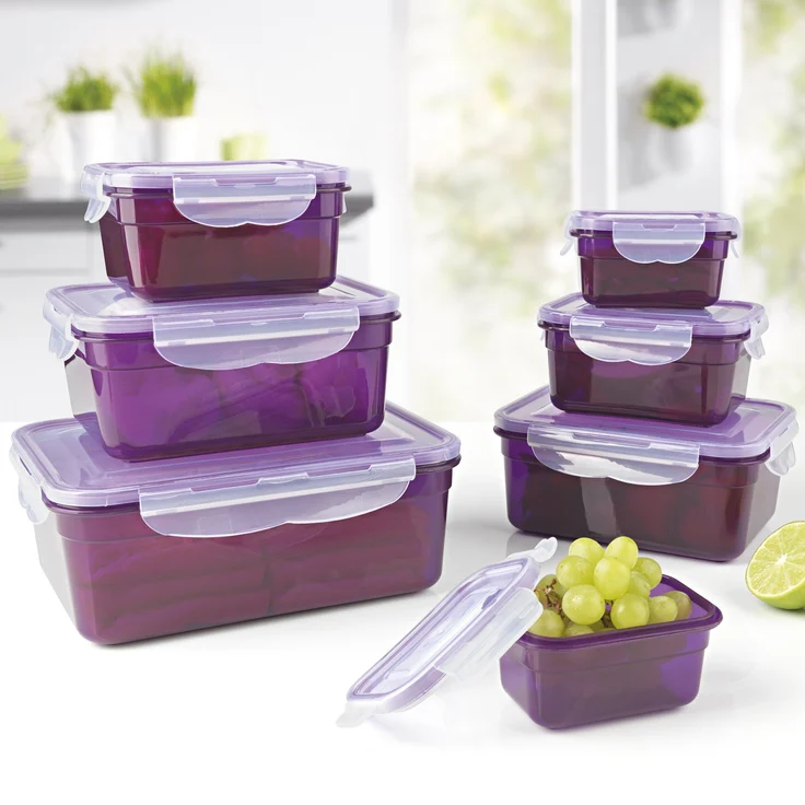 TV Unser Original GOURMETmaxx Frischhaltedosen klick-it 14-TLG. lila – Bild 1
