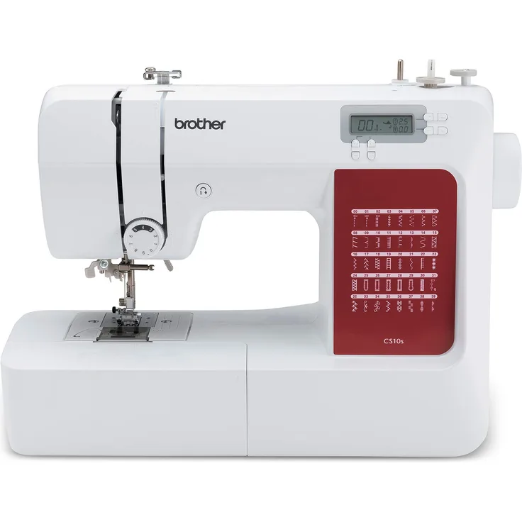 Brother CS10sVM1 CS10s  Metall  rot Full-size  Nähmaschine, weiß