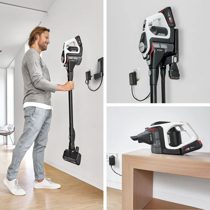 Bosch BKS8214W Unlimited Gen2 Serie 8 Handstaubsauger, 45 min Akkubetrieb, Akkuwechsel-Option, 3 Saugmodi – Bild 12