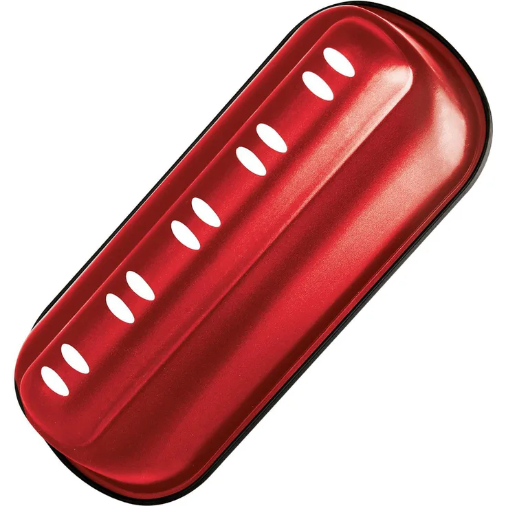 Zenker Sparkling Christmas Stollenbackform, Stollen Backform, Christstollen, Stollenform, Antihaftbeschichtung, Rot / Schwarz, 31 cm, 6004
