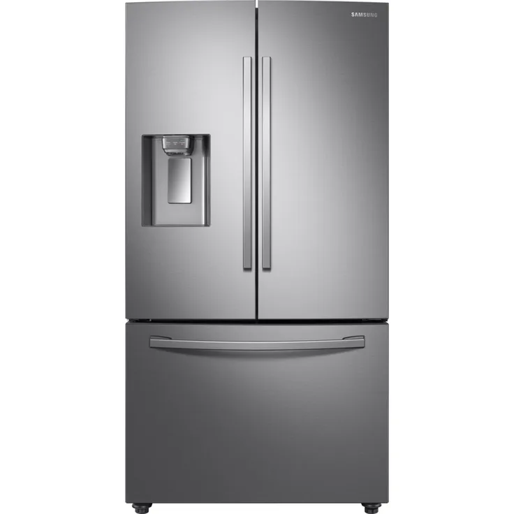 Samsung RF23R62E3SR/EG French-Door-Kühlschrank, freistehend, edelstahl, NoFrost, Wasser- und Eiswürfelspender, Festwasseranschluss, multiAirflow, Schnellgefrieren und -kühlen, Breite 90.8 cm