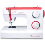 VERITAS Camille  Kunststoff-Metall Weiss-rot 38 x 17 x 30 cm Nähmaschine, weiß