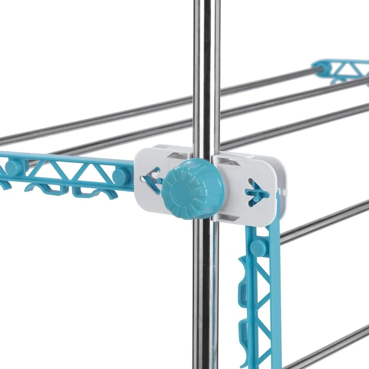 EASYmaxx Wäscheständer elektrisch weiß/türkis – Bild 6