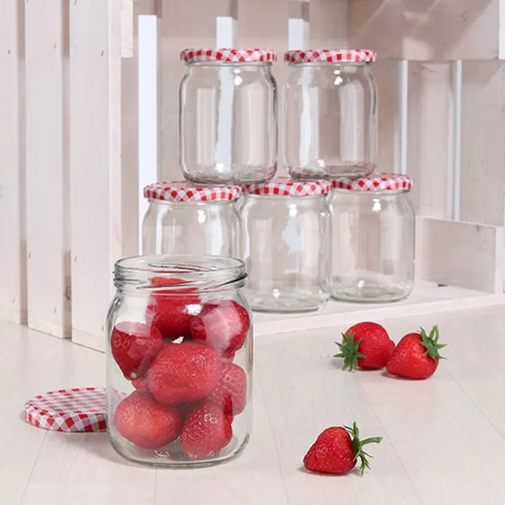 6er Set Einmachglas Marmeladenglas Vorratsglas GlasSchraubdeckel 540 ml