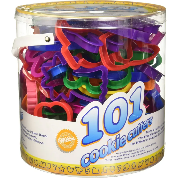 Wilton 2304-1050 Plätzchen-- Keks Set, 101-Teilig, Alphabet, Zahlen und saisonale Ausstecher, Standard - Preisvergleich