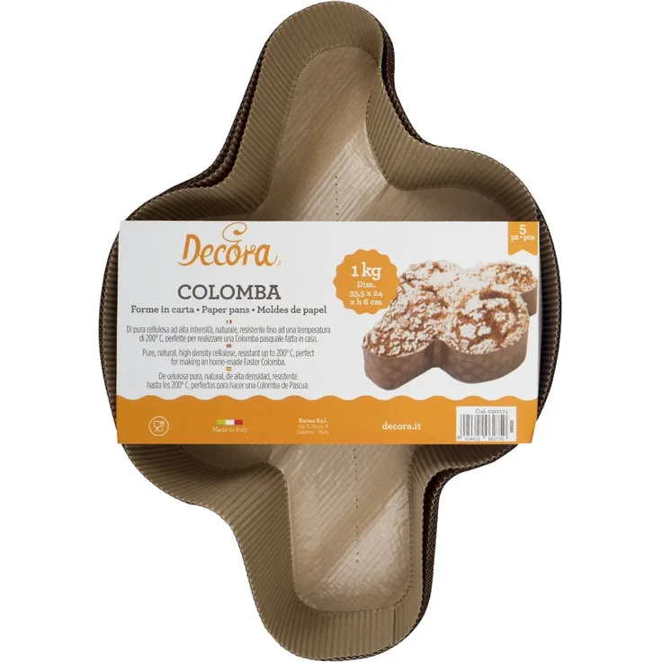 DECORA 0320174 Formen Tauben 5 Stück, Papier von Reiner Zellulose, braun