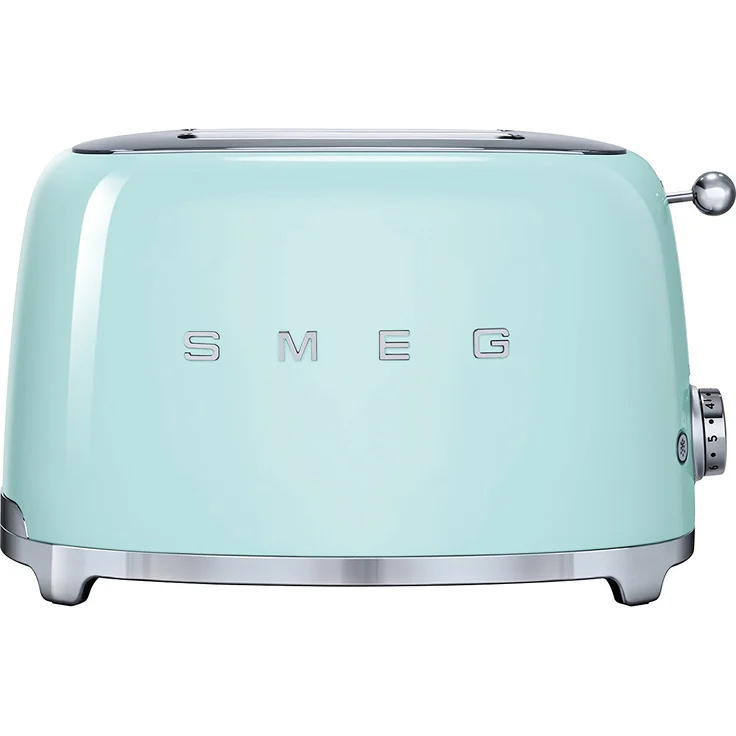 Smeg TSF01PGEU Doppelschlitztoaster, 950W, 6 Bräunungsstufen, pastellgrün – Bild 1