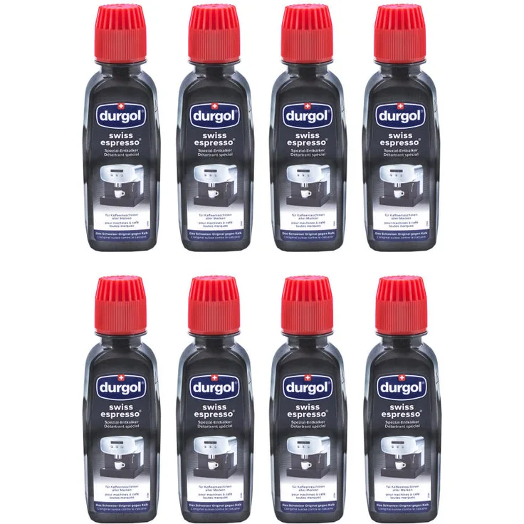 Durgol Swiss Espresso Spezial-Entkalker, 4 Packungen, 8 x 125ml