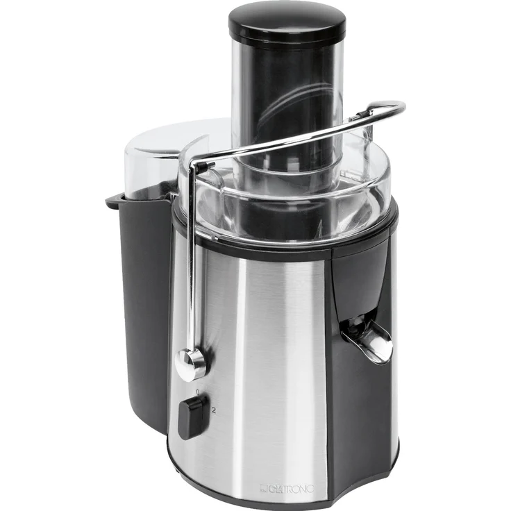 Clatronic AE 3532 Automatikentsafter, Edelstahlgehäuse, 1000 W max, 2 Geschwindigkeitsstufen, große Einfüllöffnung – Bild 1