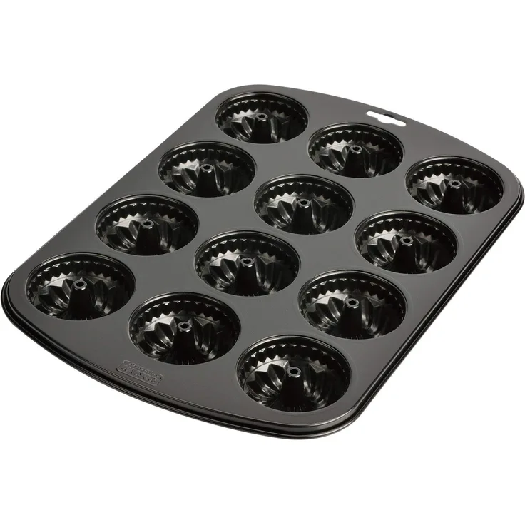 Kaiser Inspiration Gugelhupf-Muffinform, für 12 Muffins, Standardgröße antihaftbeschichtet kurze Backzeit für süße und herzhafte Rezepte, 38 x 27 cm