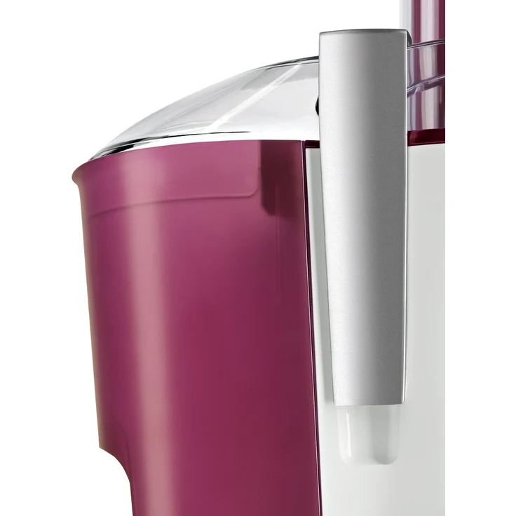 Bosch MES25C0 Entsafter VitaJuice 2 700 W, XL-Einfüllschacht, Edelstahl-Microfilter-Sieb, Ausgießer mit DripStop, weiß - cherry cassis – Bild 3