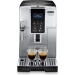 De'Longhi Dinamica ECAM 350.35.SB Kaffeevollautomat mit Milchsystem für Cappuccino und integriertem Mahlwerk, Espresso, Kaffee und Long Coffee Direktwahltasten, Klartext Digitaldisplay, 2-Tassen-Funktion, silber