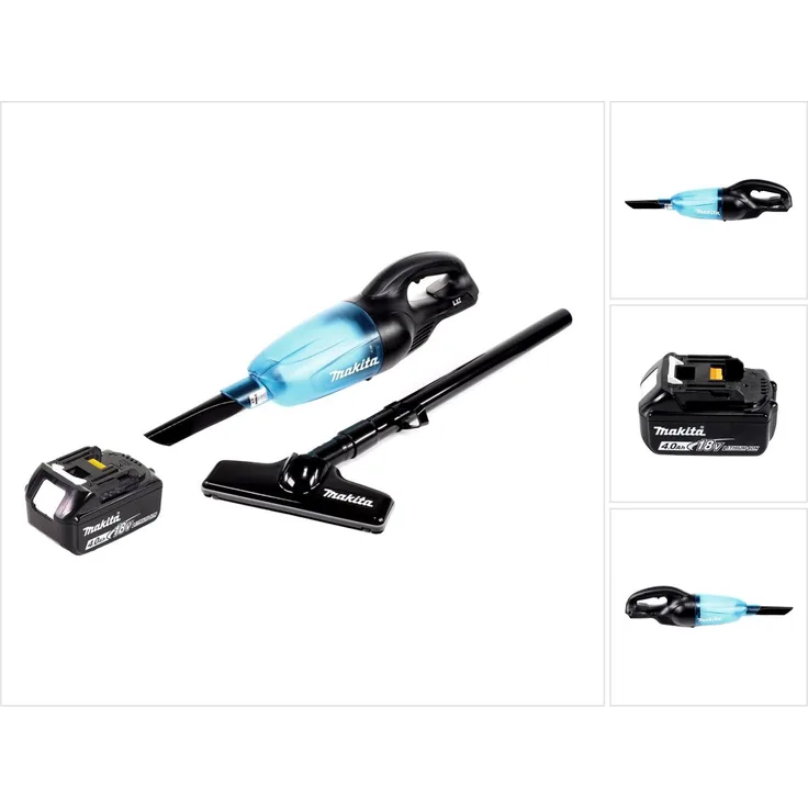 Makita DCL 180 M1 B Akku Staubsauger Schwarz 18 V + 1x Akku 4,0 Ah - ohne Ladegerät