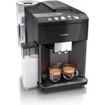 Siemens EQ.500 integral Kaffeevollautomat TQ505D09, einfache Bedienung, integriertes Mahlwerk und Milchsystem, zwei Tassen gleichzeitig, 1.500 Watt, schwarz