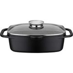 GSW 410182 Universalbräter Gourmet Granit 33x21cm, Aluminium, Glas, schwarz