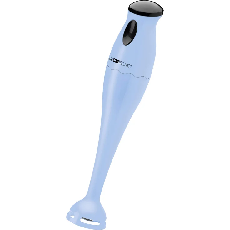 Clatronic SM 3577 Stabmixer mit kraftvollem 180 Watt-Motor, Edelstahlschlagmesser (rostfrei), inkl. transparentem Mixbehälter (500 ml) und Aufhängeöse, blau, Kunststoff – Bild 1