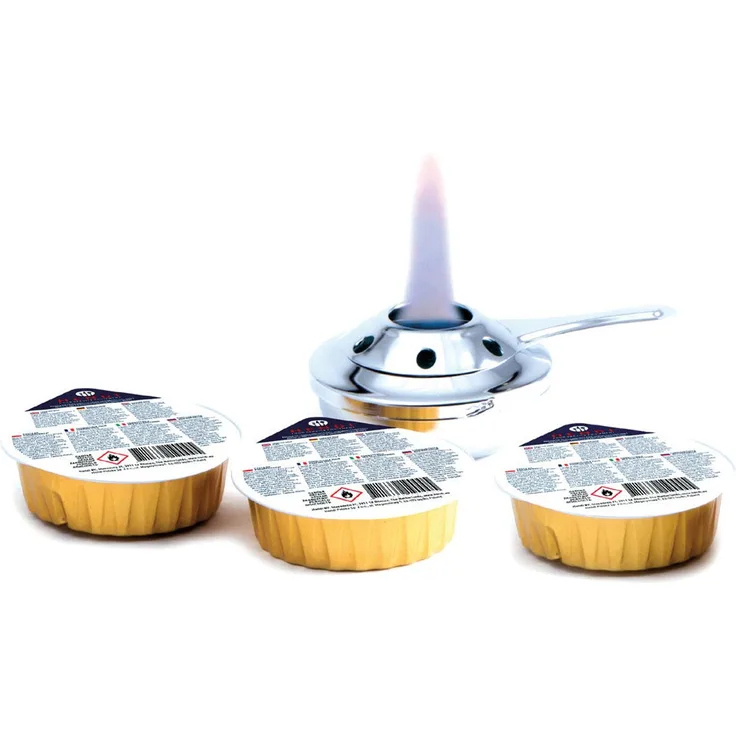 HENDI Brennpaste, für HENDI Fondue Brenner 111420, auf Bio Ethanolbasis, brenndauer ca. 2 Stunden, Brenngel, Fire Paste, für Fondue Brenner, Steingrillplatter, Speisewärmer, Rechaud, 3 stück, 80 Gramm