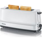 SEVERIN AT 2232 1-Langschlitz-Toaster, 800W,  7 Bräunungsstufen, weiß, grau
